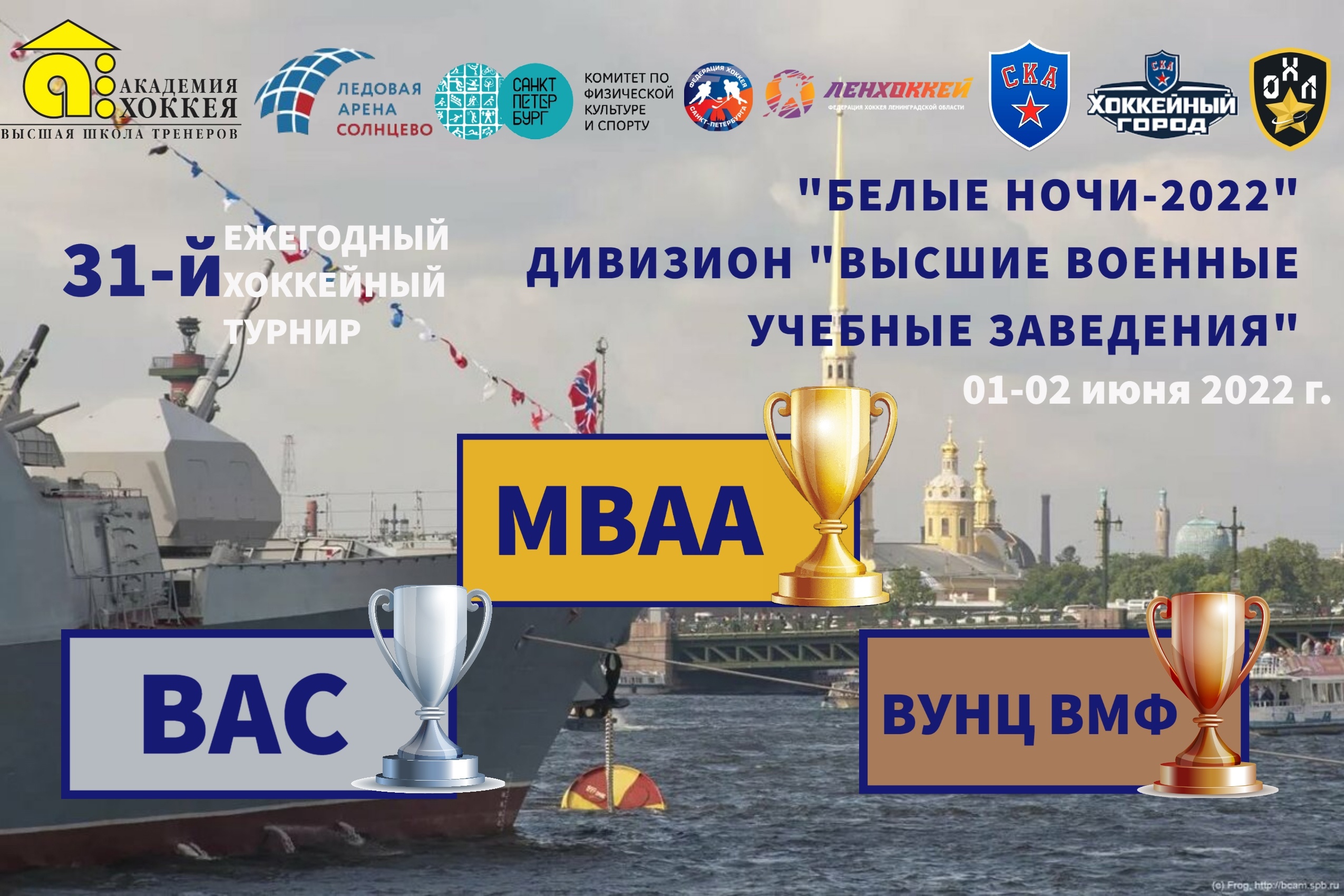Представляем итоги второго игрового дня дивизиона "Высшие военные заведения" на турнире "Белые Ночи"